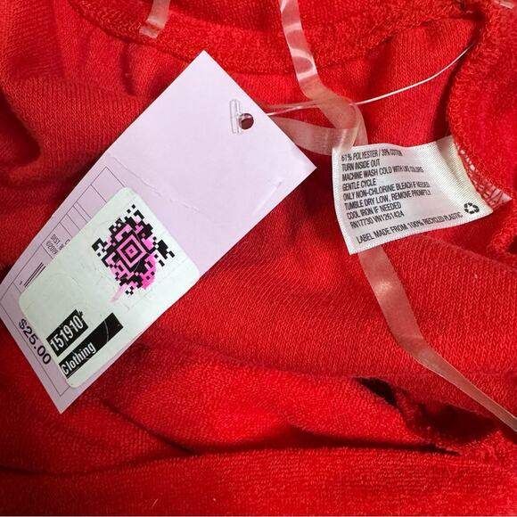 NEW Wild Fable red terry cloth halter style shorts romper - Picture 6 of 8